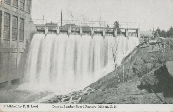 Dam at Leather Board Mill - FH Lord - 1914 - Obverse