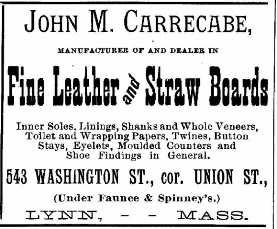 Carrecabe, John M - Lynn, 1897