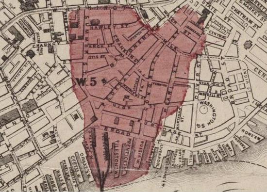 Boston Great Fire - Map