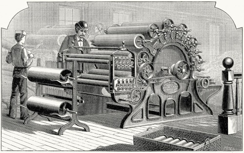 Davis &amp; Furber Wool Carding Machine - 1880