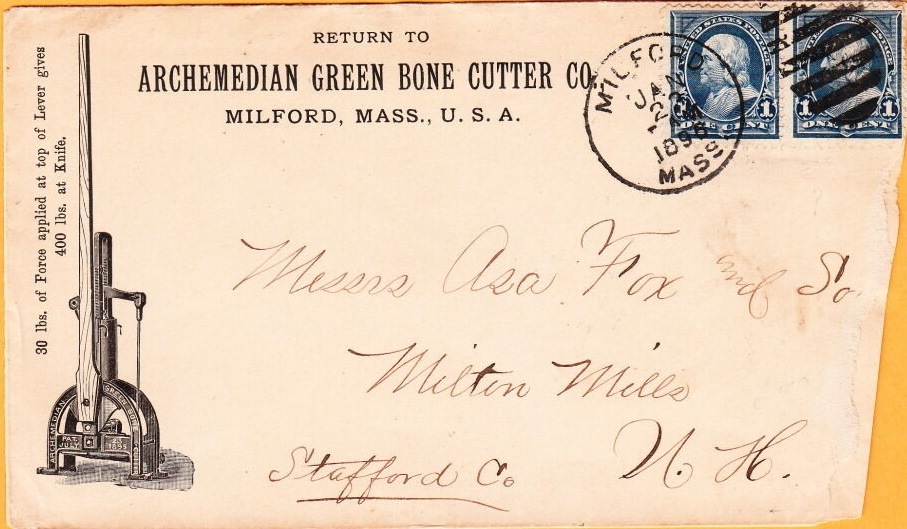 Archemedian Green Bone Cutter Co, 1896
