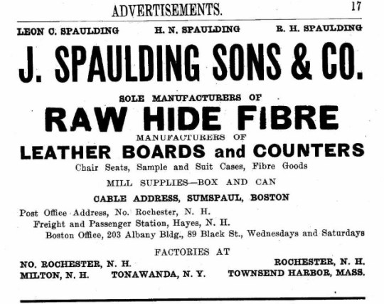 Spaulding, J and Sons - 1917