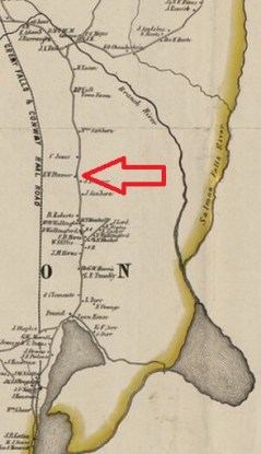 Plummer's Ridge - Milton 1856 (Detail)