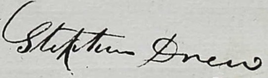 Drew, Stephen - Signature - 1822
