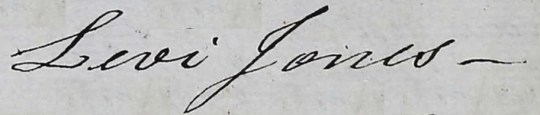 Levi Jone's Signature (1816)