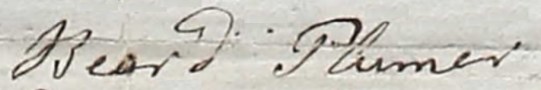 Plumer, Beard - Signature - 1810