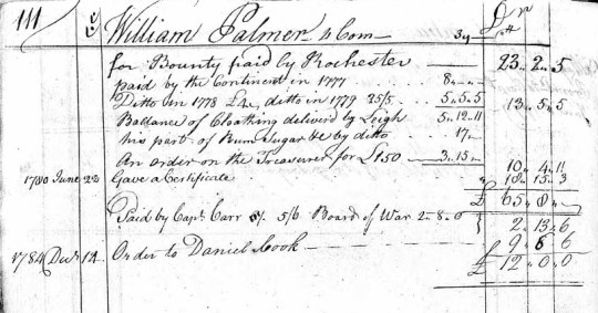 2nd NH Accounts - William Palmer (Dr)