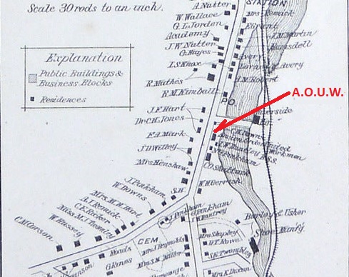 Milton - 1892 (Detail) - AOUW Hall