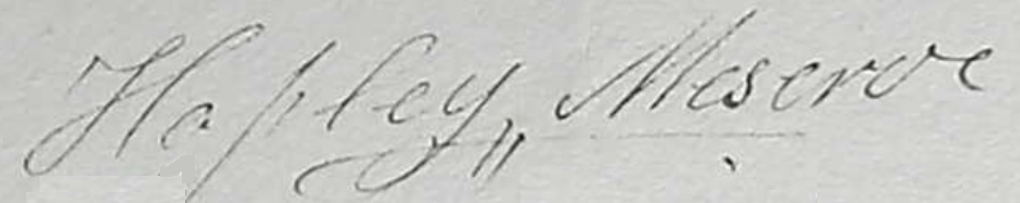 Hopley Meserve Signature - 1816