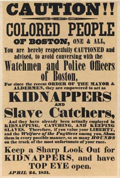 Caution - Fugitive Slave Act of 1850