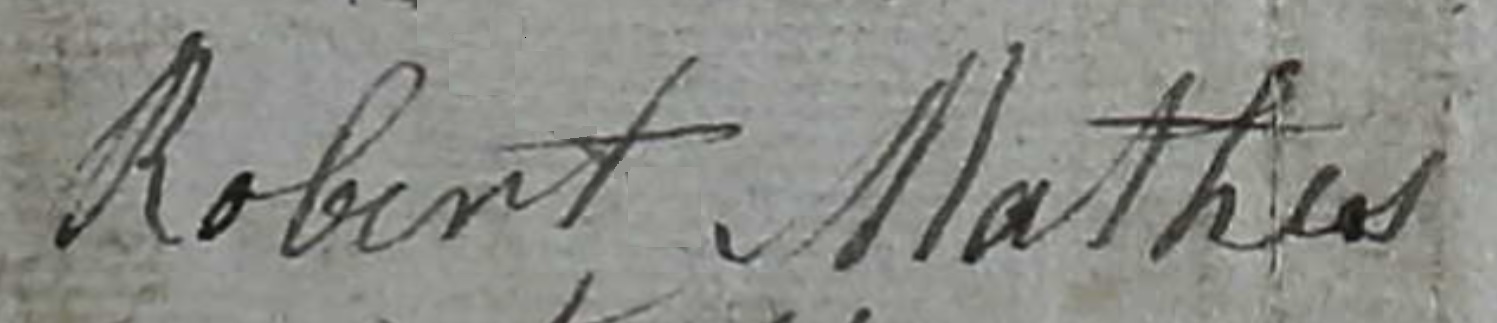 Mathes, Robert - Signature - 1820