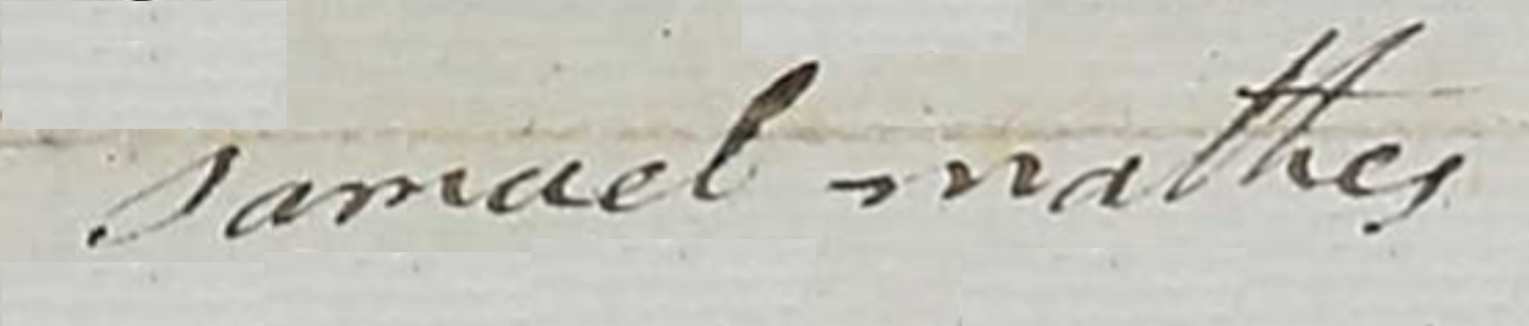 Mathes, Samuel - Signature - 1802