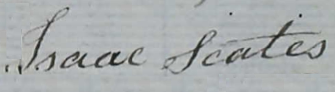 Scates, Isaac - Signature - 1814