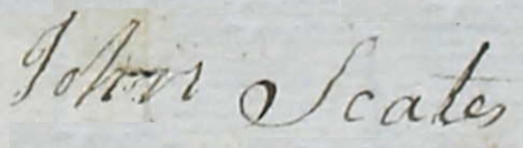 Scates, John - Signature - 1814