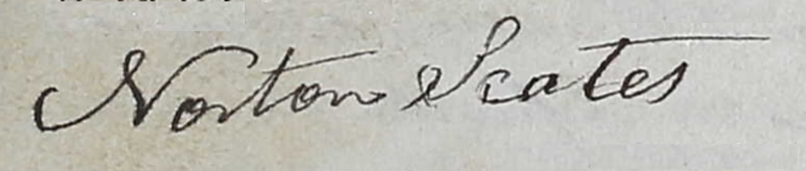 Scates, Norton - Signature - 1822