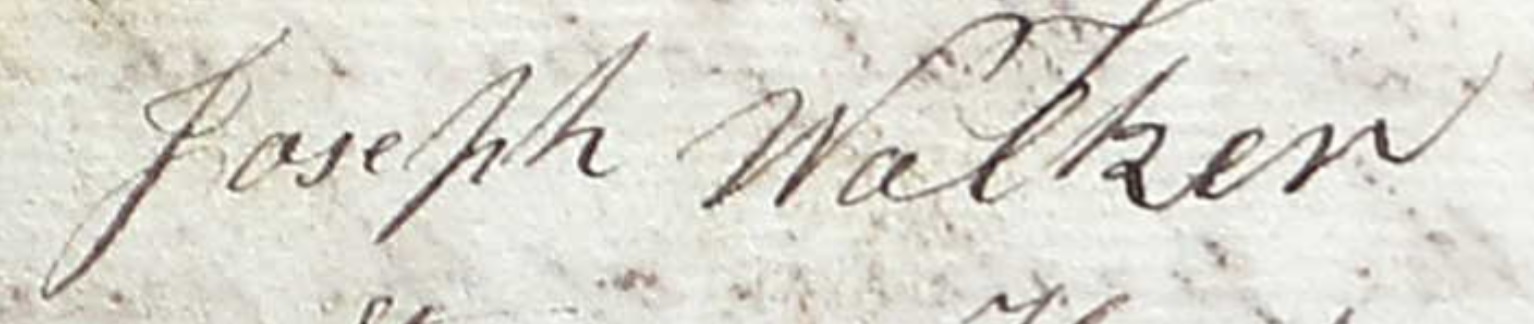 Walker, Joseph - Signature - 1820