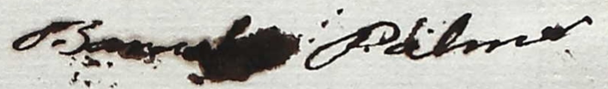 Palmer, Barnabas - Signature - 1784